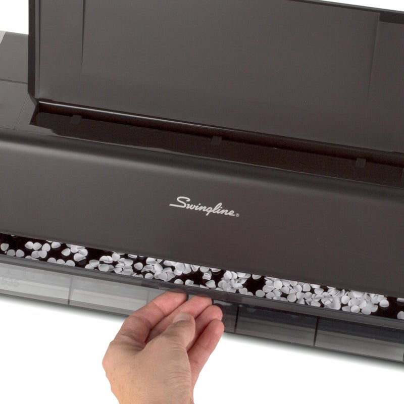 Swingline Electric Hole Puncher 3 Hole, 28 Sheet Capacity Three Hole Punch 3 Ring, Jam Resistant, Touch Screen, Platinum (74535) - Image 4